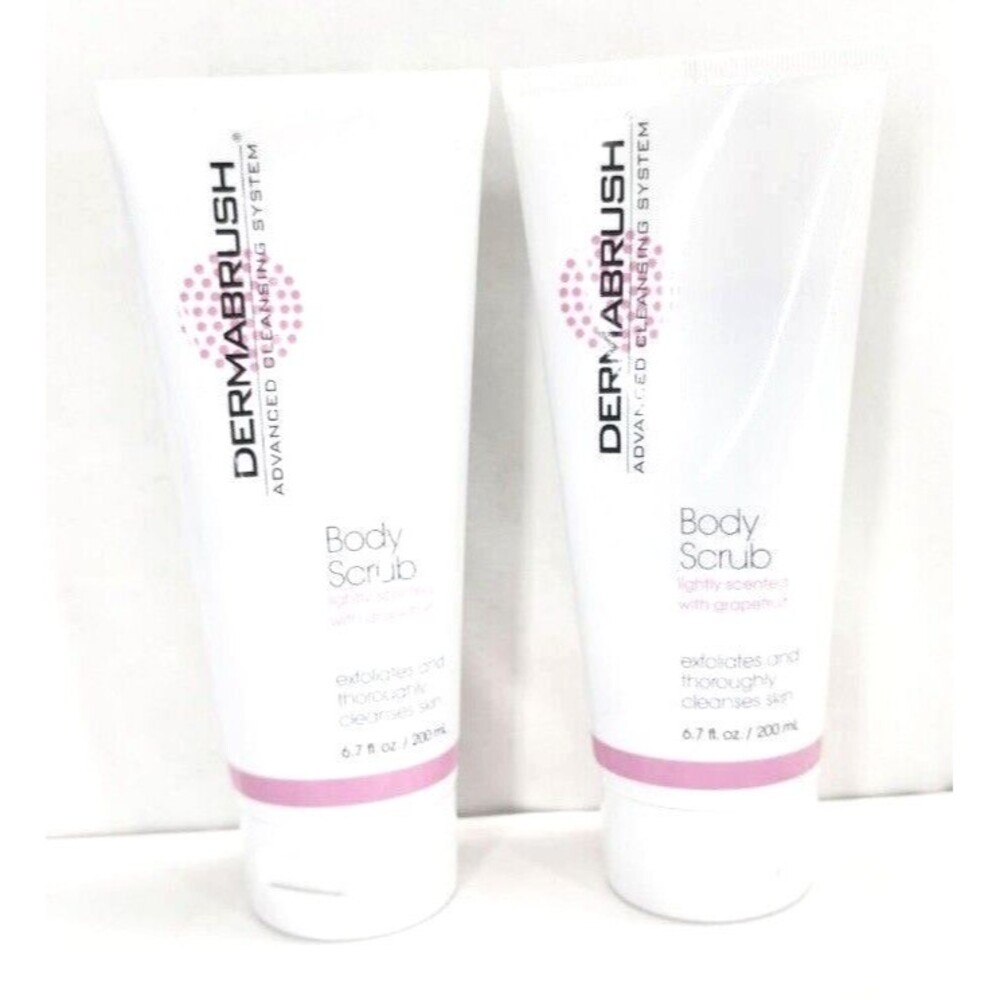 2-PK DermaBrush Grapefruit Body Scrub Exfoliates Cleanses Skin -  6.7 fl. oz.